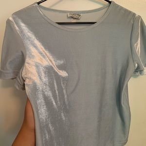 Soft Baby Blue Velvet Top